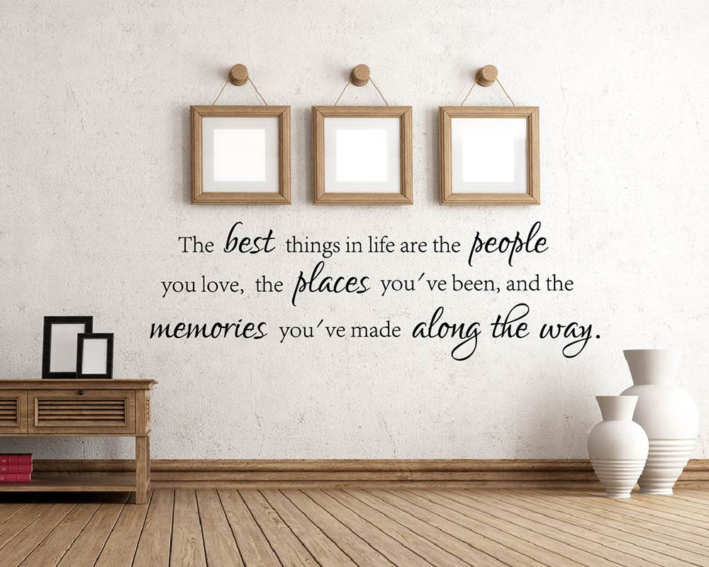 thumbnail image 2 of 'The Best Things In Life...' Vinyl Wall Quote Sticker - Removable Matte Finish By World Of Wall Art 2 of 5